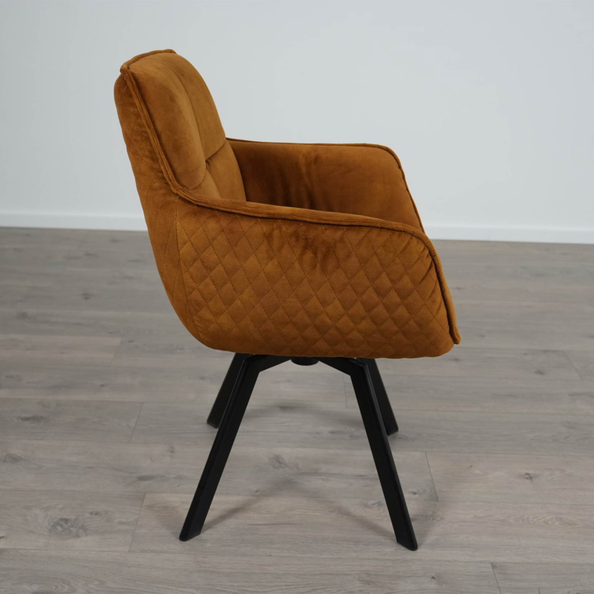 Stuhl Drehbar 360 grad Stoff / Braun