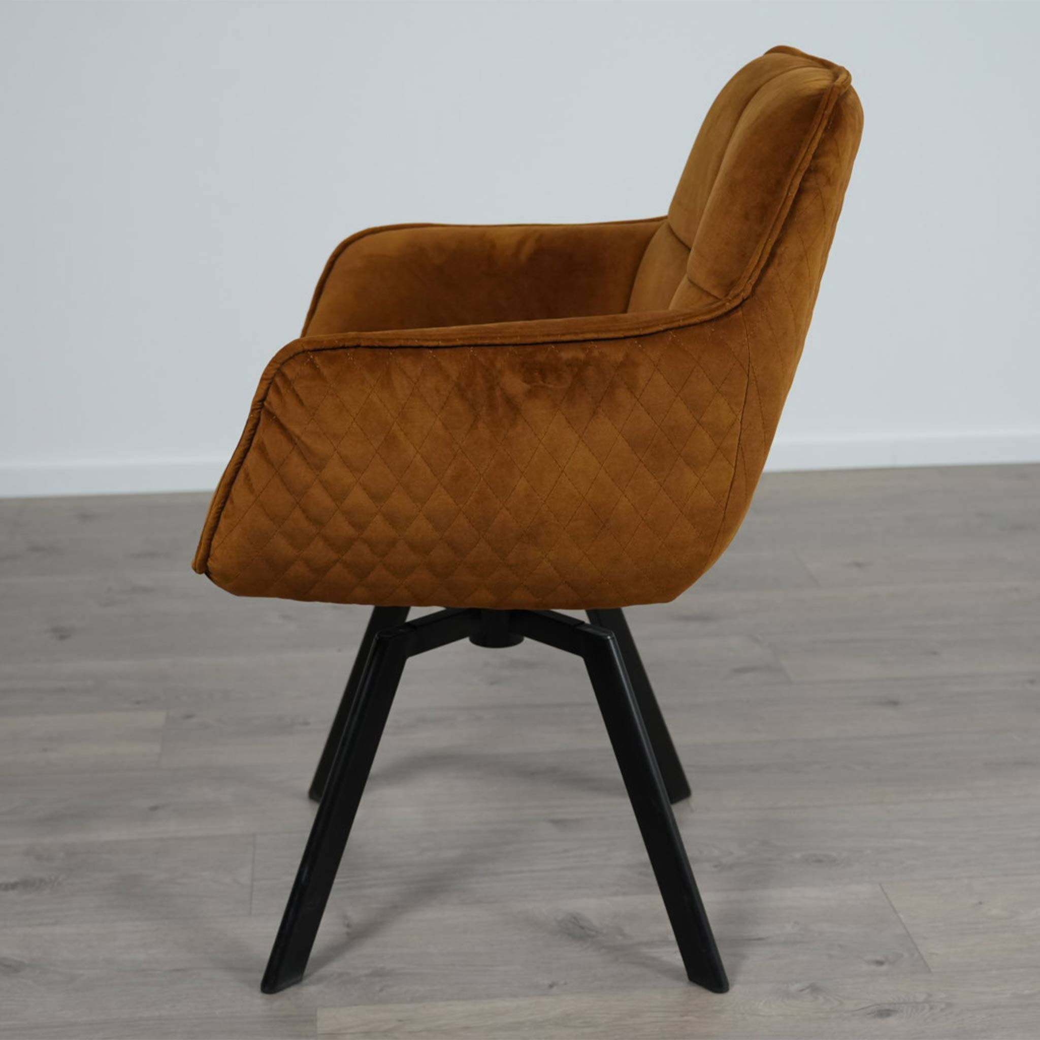 Stuhl Drehbar 360 grad Stoff / Braun