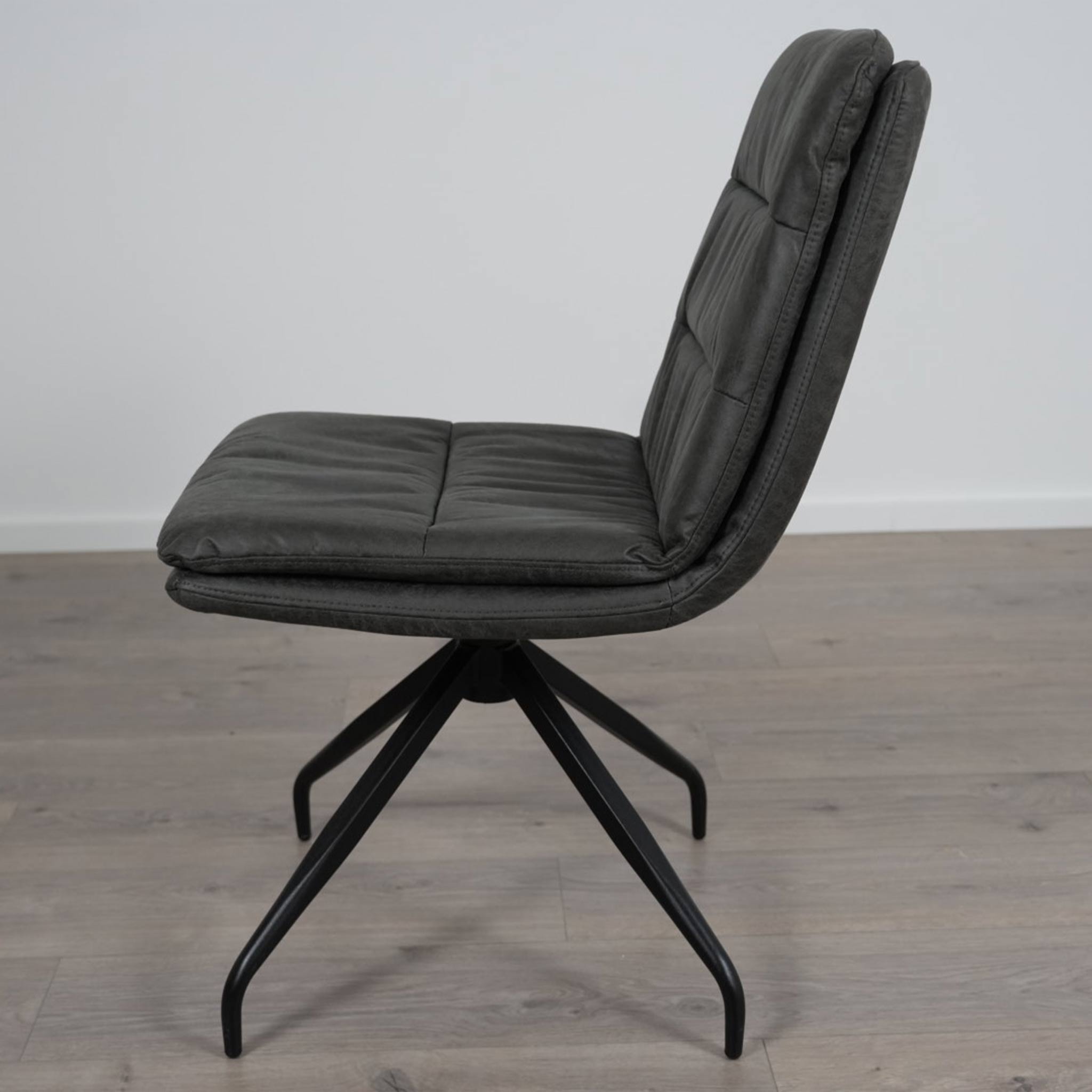 Stuhl 360 grad drehbar Stoff / Dunkelgrau