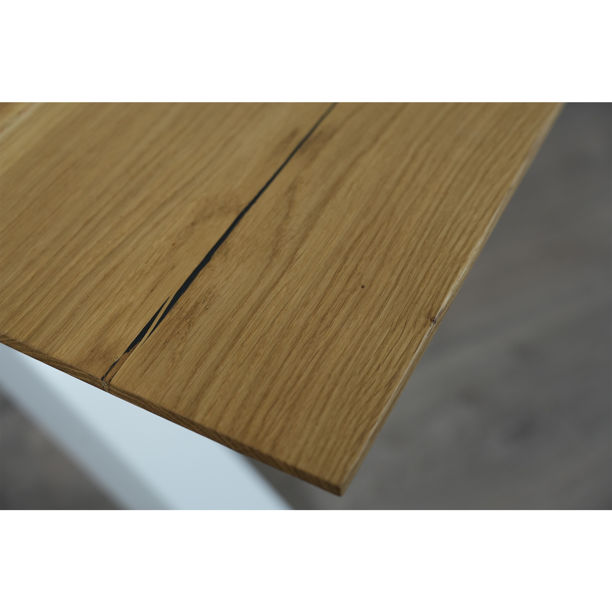 Massivhol Esstisch | Schweizer Kante X - Gestell / Weiß