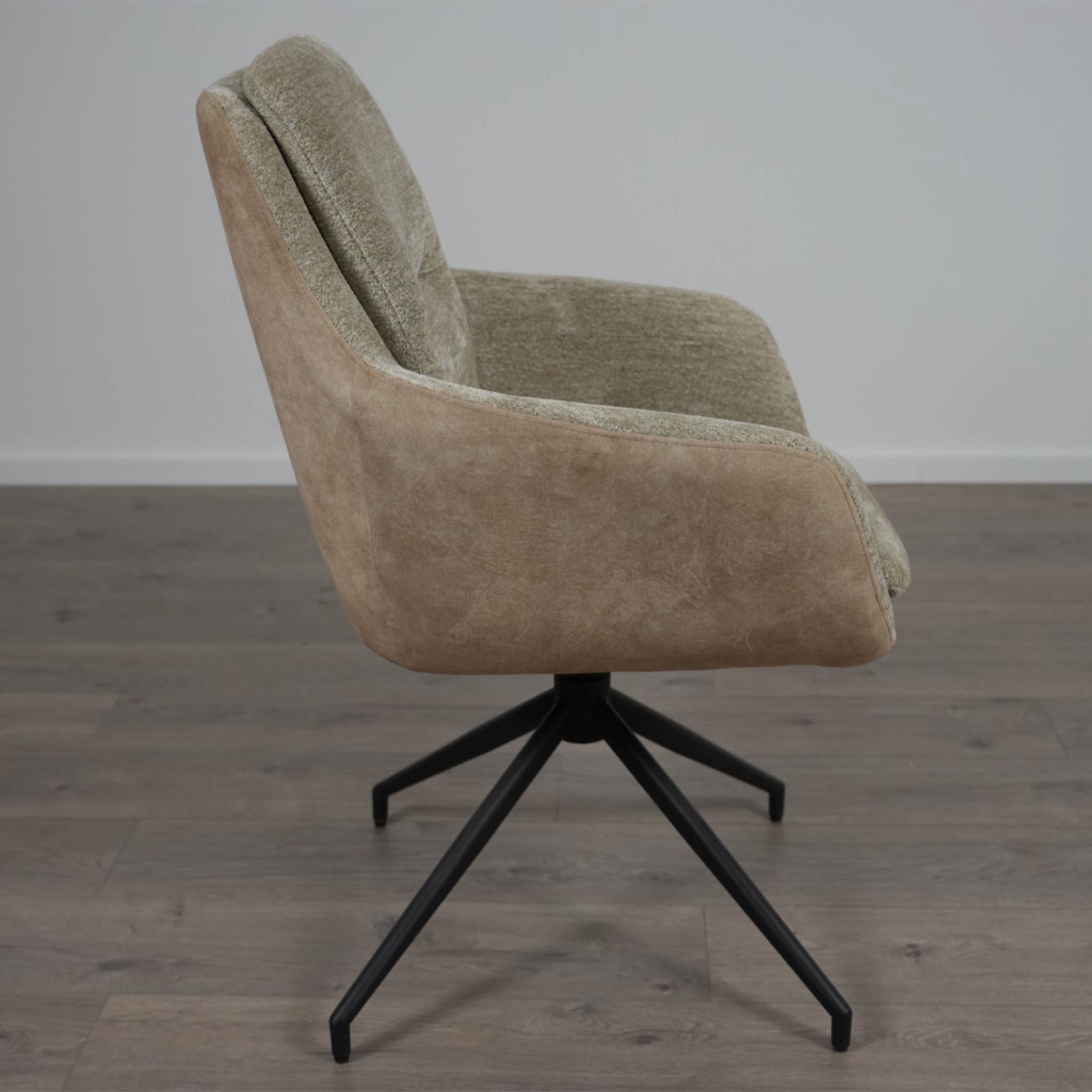 Stuhl 360 grad drehbar Stoff / Beige
