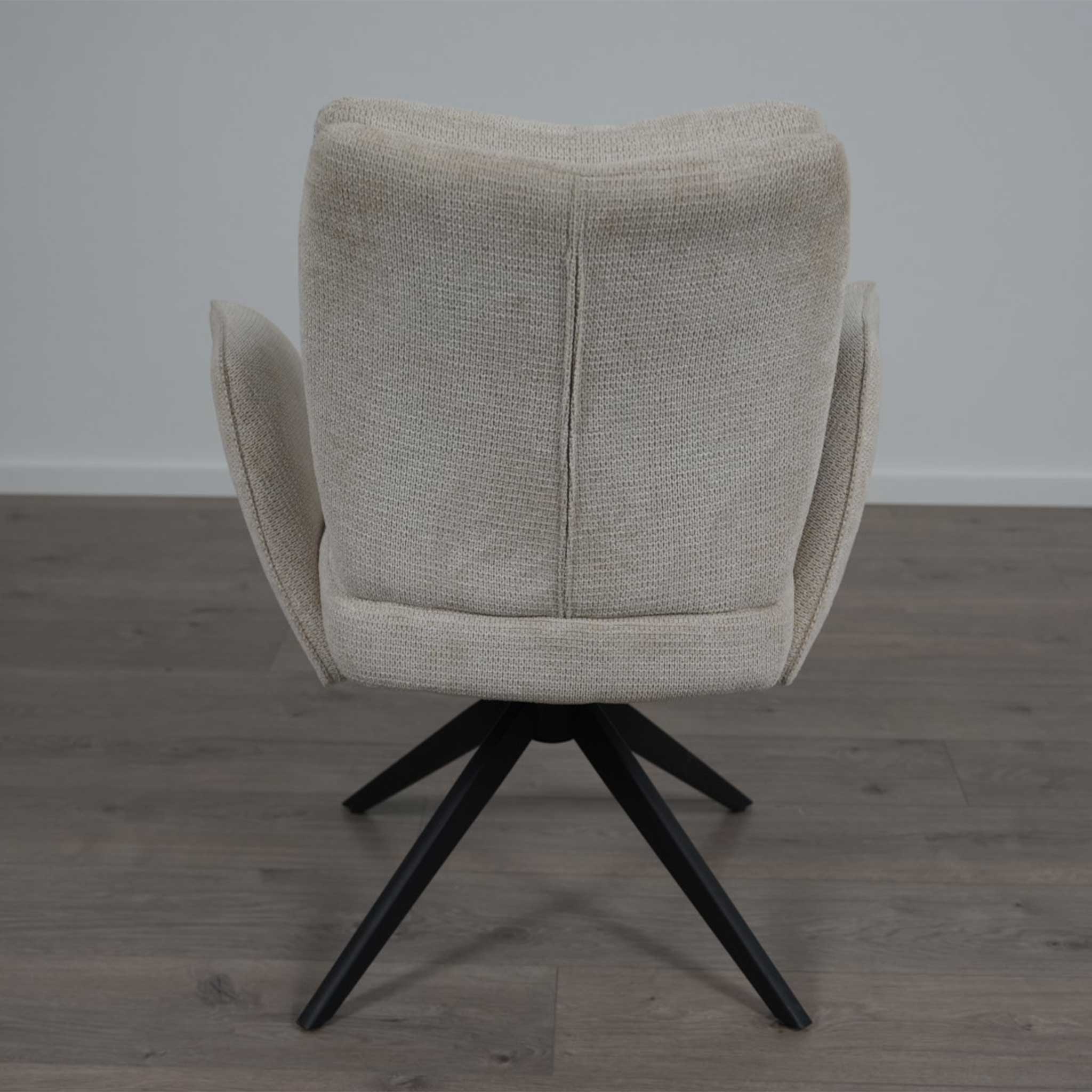 Stuhl 360 grad drehbar Stoff / Cremfarben