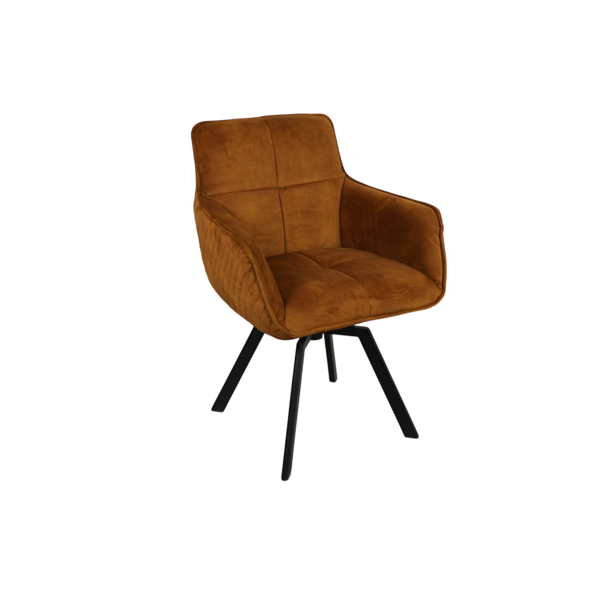 Stuhl Drehbar 360 grad Stoff / Braun