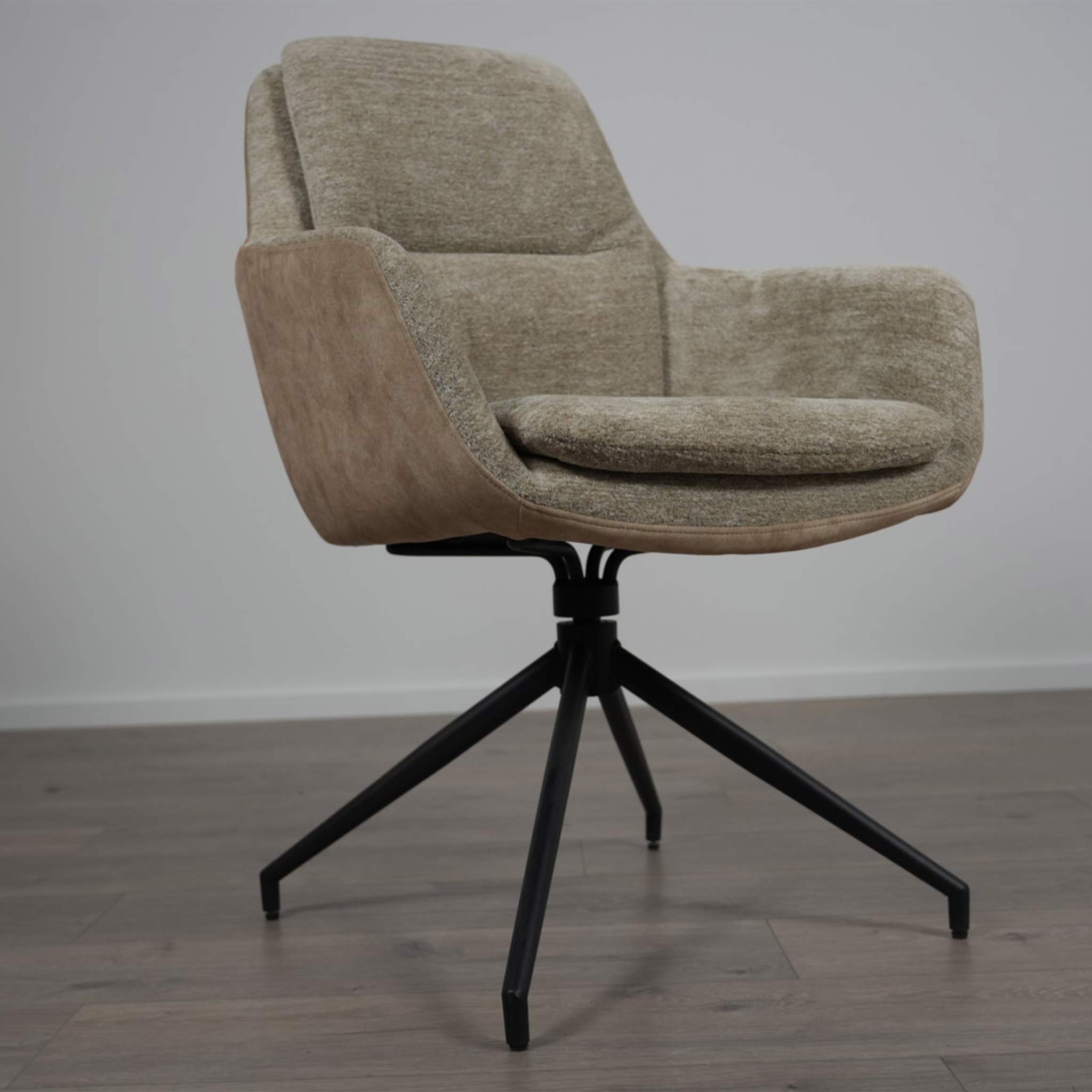 Stuhl 360 grad drehbar Stoff / Beige